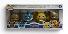 Funko Pop Pokemon Eevee Vaporeon Jolteon Flareon Eeveelutions 4 Pack 2022 - NEW picture