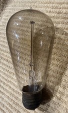 Antique GE Edison Mazda Incandescent Light Bulb, early 1900s Tipped Tinted  picture