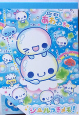 KAMIO Heisei Pukupuku Awawa-chan Large A6 Memo Pad Sticker Made in Japan picture