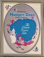RARE Vtg Häagen-Dazs Cream Liqueur Peter Max Style Mirror Mod Retro Maximalist  picture