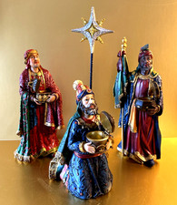 Three Kings Gifts Real Life Nativity 4 Pc Melchior Balthazar Caspar Chests NIB picture