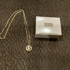 Vintage Signed Avon Sparkling Initial Necklace Letter N Gold Tone picture