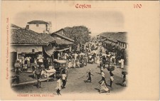 PC CEYLON / SRI LANKA, STREET SCENE, PETTAH, Vintage Postcard (b39763) picture