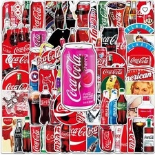 76pc COCA COLA, COKE LOGO MIX STICKERS-The First & Long Time Favorite Since 1886 picture