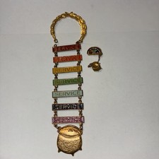 Vtg BFCL R International Order of Rainbow Girl Pins Gold Filled GF IORG Masons picture