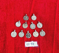 Antique Lord Hanuman Monkey God Silver Religious Amulet Pendant 11 Pcs 7 Grams picture