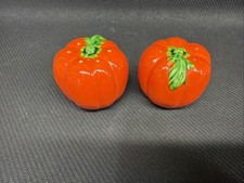 Red Tomato Salt and Pepper Shakers Vintage Japan picture