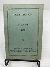 1945 Boston & Maine R R Railroad Trainmen's Association Constitution & By-Laws picture
