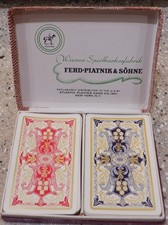 Vintage Ferd Piatnik & Sohne Double Deck Playing Cards 1949 Austria NR22 picture