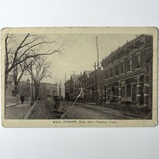 Mill Street East Port Chester CT Postcard Antique Greenwich Byram Connecticut picture