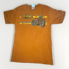 Harley-Davidson Beijing China Vintage Iron Orange Graphic T-Shirt Size S picture