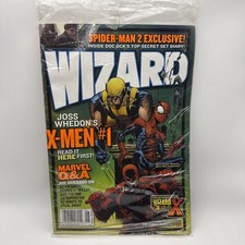 Wizard Magazine #152 Sealed 2004 Spider-Man 2 X-Men Wolverine Marvel picture