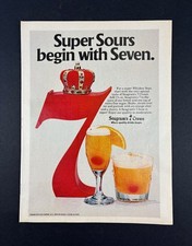 1981 Seagram's 7 Crown Vintage Print Ad, Super Sours Begin with 7.  8