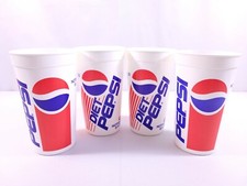 Vtg 1995 Diet Pepsi “Nothing Else Is A Pepsi” Plastic Cup, Lot of 4, Never Used picture
