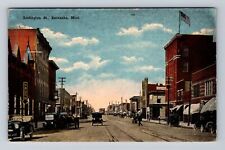 Escanaba MI-Michigan, Ludington St, Drugstores, Antique, Vintage Postcard picture