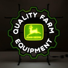 John Deere 17in x 17in LED Neon Sign with Tire Tread Shape 97167 picture