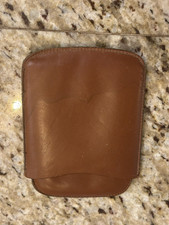 Vintage Genuine Cowhide Leather Cigar Case Holder Men's Pocket  Sized 1940's picture