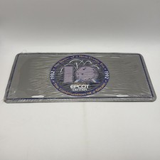 Disney 1992 Dawn New Era Continuation Dream EPCOT 10 Year License Plate Sealed picture