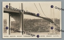 RPPC Tacoma Narrows Bridge Collapse TACOMA WA Washington Real Photo Postcard picture