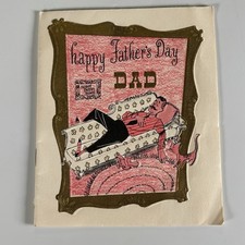 Vintage Father’s Day Greeting Card Dad Investment Pennies Nickels Dimes MCM picture