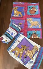 VTG Disney The Lion King Twin Size Complete Bed Sheet Set Flat Fitted Pillowcase picture