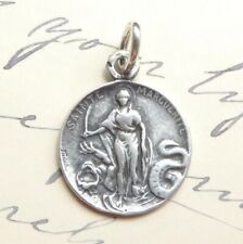 St Margaret Medal - Sterling Silver Antique Replica picture