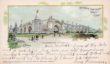 1904 St Louis Worlds Fair Expo Transportation Bldg Souvenir Vtg Postcard K2 picture