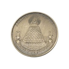 Great Seal/ Eye Of Providence Bronze Coin Token Medallion 1782, 1841 Masonic picture