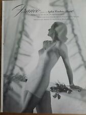 1948 womens Franco Nylon Contour Lastik 1 piece girdle garters bra fashion ad picture
