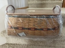 Longaberger 2002 Holiday Hostess Green Treasures Basket Lid Liner Protector New picture