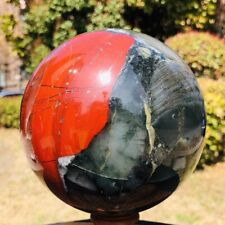 5.94LB Natural African Blood Stone Sphere Quartz Crystal Ball Healing 877 picture