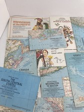 Lot of 18 Vintage National Geographic Maps 1958-1967 Fold-Out Inserts Europe USA picture