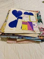 Vtg Huge Lot Gift Wrapping Paper Scrapbooking Junk Journals Crafting Pieces picture