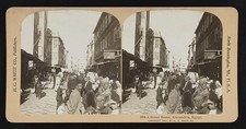 Photo:Alexandria Egypt 1901 Street Scene Market Crowd Stereo View picture