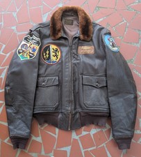 ORIGINAL KOREAN WAR SIZE 42 55J14, G-1, L.W. FOSTER USN LEATHER FLIGHT JACKET picture