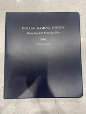 1966 DOLLAR GAMING TOKENS 72 PC. BY FRANKLIN MINT IN ALBUM PROOF-LIKE...149.00 picture