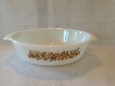 Fire King Anchor Hocking Oval Fall Harvest Casserole Dish Collectible Bakeware picture