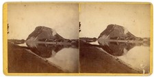 MINNESOTA STEREOVIEW - Barn Bluff at Red Wing - JD Kellogg 1870s RARE picture