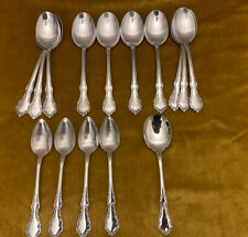 (10) Soup (4) Grapefruit Spoons +  Deluxe Oneida HH Mansion Hall stainless—#A120 picture