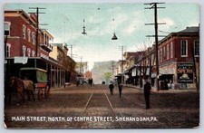 Antique Pennsylvania Postcard SHENANDOAH Main Street 1907 picture