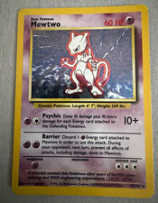 Pokémon TCG Base Set Mewtwo Holo 10/102 1999 Wizards English picture