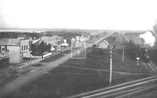 Birds Eye View Railroad Train Superior Wisconsin WI - Reprint picture