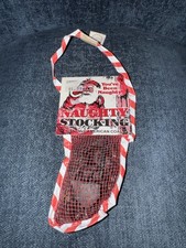 Vintage 1984 Naughty Stocking Genuine American Coal Gag Gift Mesh Santa Sack NEW picture