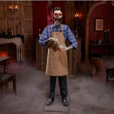 Home Accents 6 FT Grave&Bones Animated LED John Last Call Mixologist Halloween  picture