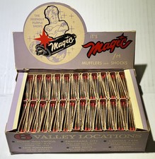 Vintage Magic Mufflers & Shocks Matchbook Display Box 50 Unused CA Advertising picture