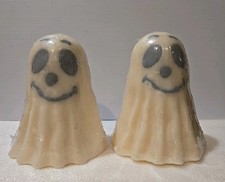 TWO (2) Vtg 6” Ghost Candle Easter Unlimited Halloween Candle White NEW/SEALED picture