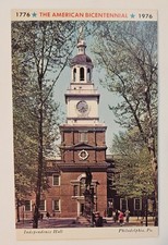 Bicentennial 1976 Postcard Independence Hall picture