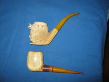 Vintage Pipe Lot 2 Meerschaum Estate pipes to restore Job lot picture