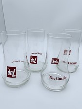 Vintage 7Up The Uncola Upside Down Glasses Set of 4 Red Lettering picture