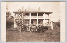 Bennington Vermont Farmhouse Two Story Porch RPPC Real Photo Postcard picture